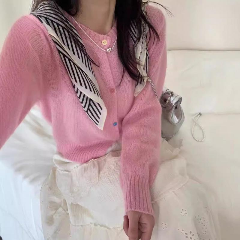 編み物ジレー レディース 秋冬  羊毛 編み物 ジレー ゆったり 薄っぺら Vのど首 長袖 パステル色の 御前上等 通い 事務室 好いたらしいめ 羽織り 白いこと 青碧 さくら色系 パープル