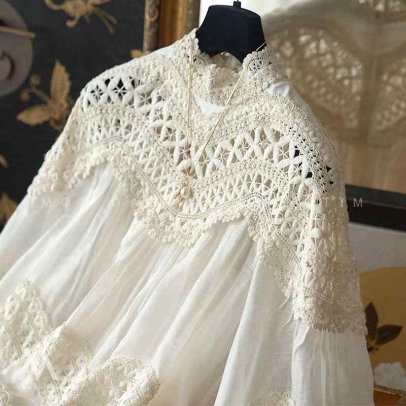 プルオーバー レディース 春  幾何学学飾りつけ 刺・墸 スピード競技 綿織物 長袖 杏色 S M L XL XXL XXXL 雅びやか 通い