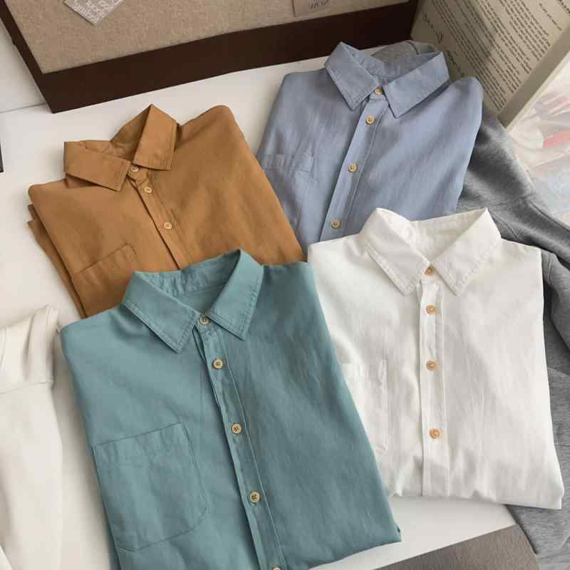 プルオーバー レディース ゆったり 綿 ウォッシュド工業 長袖 トップス トップ 韓国 心地よい 普段使い走り 白 春夏 薄っぺら3