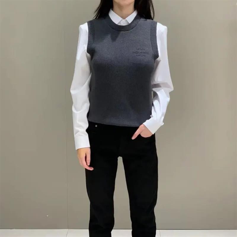 編み物 成人男性用 限りない 縞模様柄 か細い相応う 普段使い走り 重ね着 黒いこと 薄墨色 秋