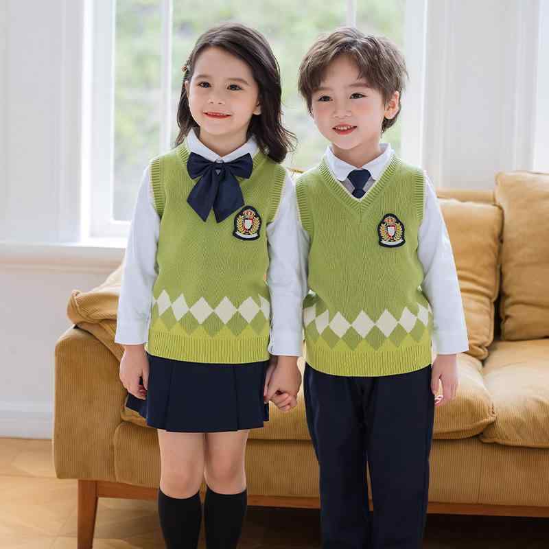 より良い ちびっ子用 幼稚園 ユニフォーム 小学生 学院より良い 編み物より良い 男女兼用 お坊っちゃん お嬢さん フォーマル プルオーバー 綿織物
