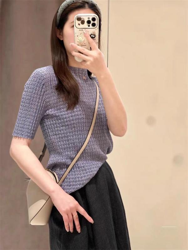 Tシャツ レディース 半袖 丸首 プルオーバー カットソー 綿混紡 配色 切り替え カジュアル スタイル 普段使い デイリー 接触冷感 トップス 春夏 紫3|AR企画 店