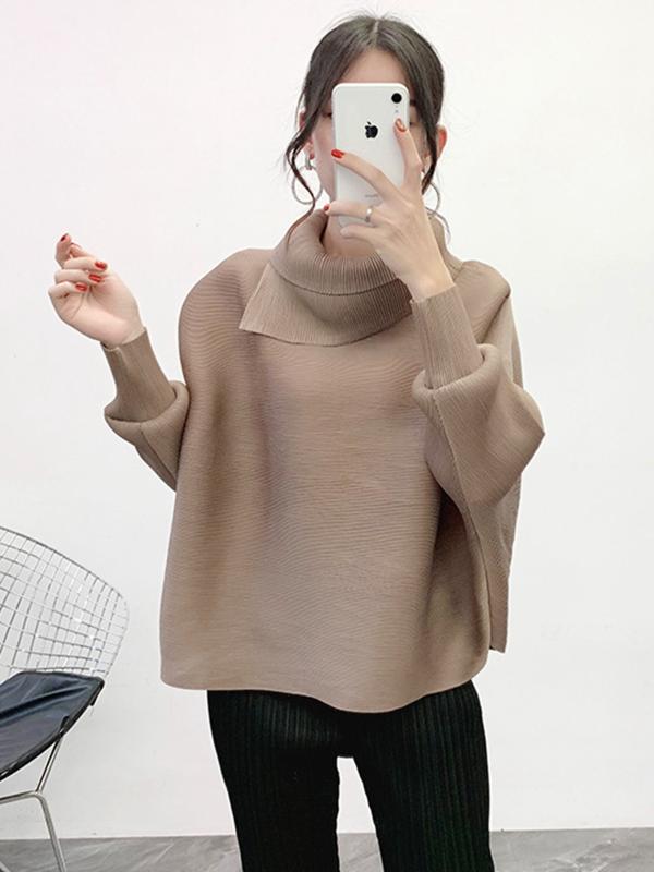 ティーシャツ レディース ゆったり 長袖 表着 コウモリ傘袖 翻領 大層らしい大きさ 体型取りまかなう 着痩せ 今めかしい 無地 ポリエステル 心地よい 普段使い走り デイリー 通い 事務室