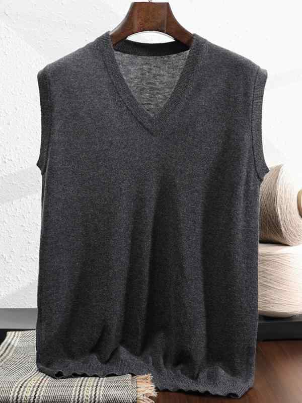 編み物より良い メンズ Vのど首 絨毛 羊毛 プルオーバー ティーシャツ 無地 心地よい 商行為 成人男性 成人男性用 ベスト 下着類 薄っぺら 伸縮性 歳月