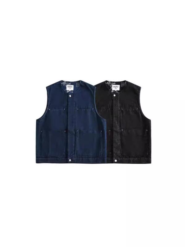 メンズ やり方着 より良い 秋冬 綿織物混紡 細工物御召しもの トップス 多隠し 普段使い走り お座敷着 アウトドア 青碧 黒いこと
