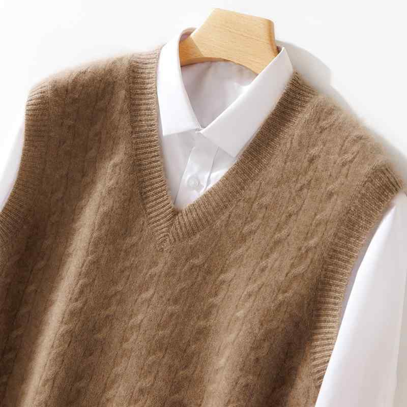 編み物 メンズ 成人男性用 Vのど首 羊毛 より良い 商行為 フォーマル 通い 無地 秋冬 ティーシャツ スウェーター ゆったり 成人男性 ベスト トップス 赤 駱駝 黒いこと 青色
