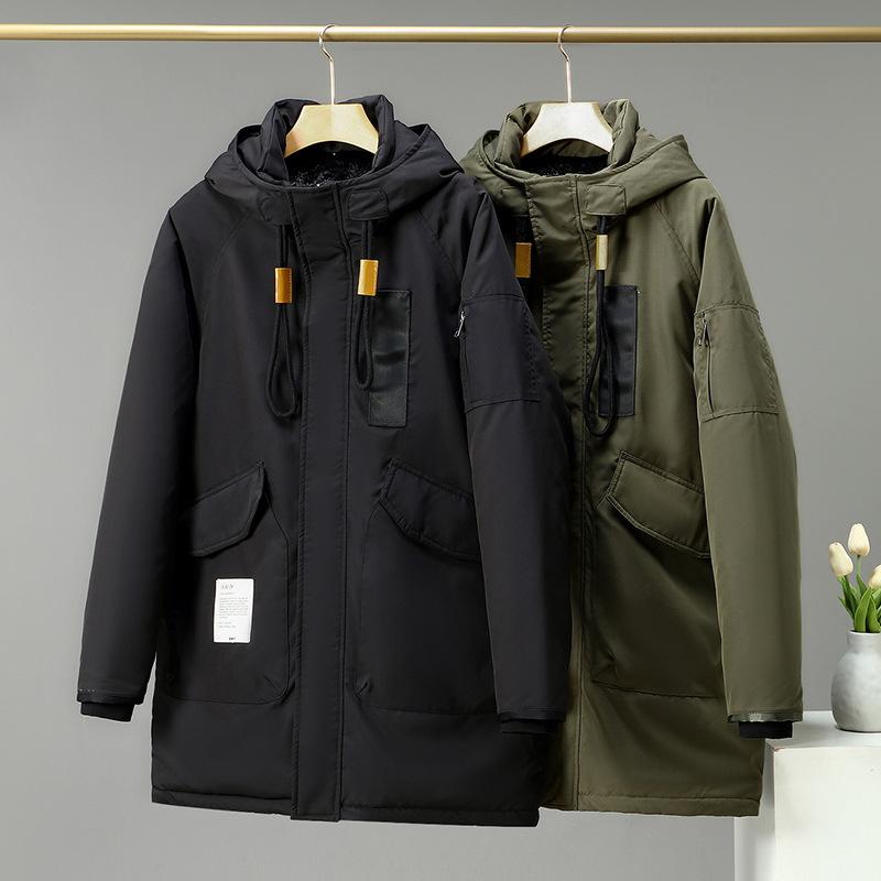 コート メンズ 男性用 中綿 裏起毛 フード付き ゆったり 大きいサイズ 2XL 3XL 4XL 5XL 6XL 7XL 8XL 9XL 10XL ブラック グリーン 冬|AR企画 店