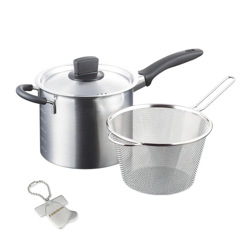 J-kitchens 片手鍋 蓋が転がりにくい パスタ 鍋 18cm ガス IH対応 日本製 タグ付｜AR企画　店