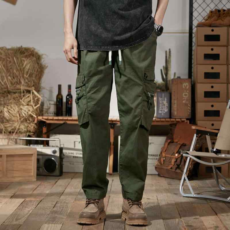 ズボン下 メンズ 成人男性用 細工物ズボン下 ミリタリー カーゴパンツ 引っ切りない 9分丈 ロングズボン下 綿混紡 隠し カーキ 黒いこと 歳月