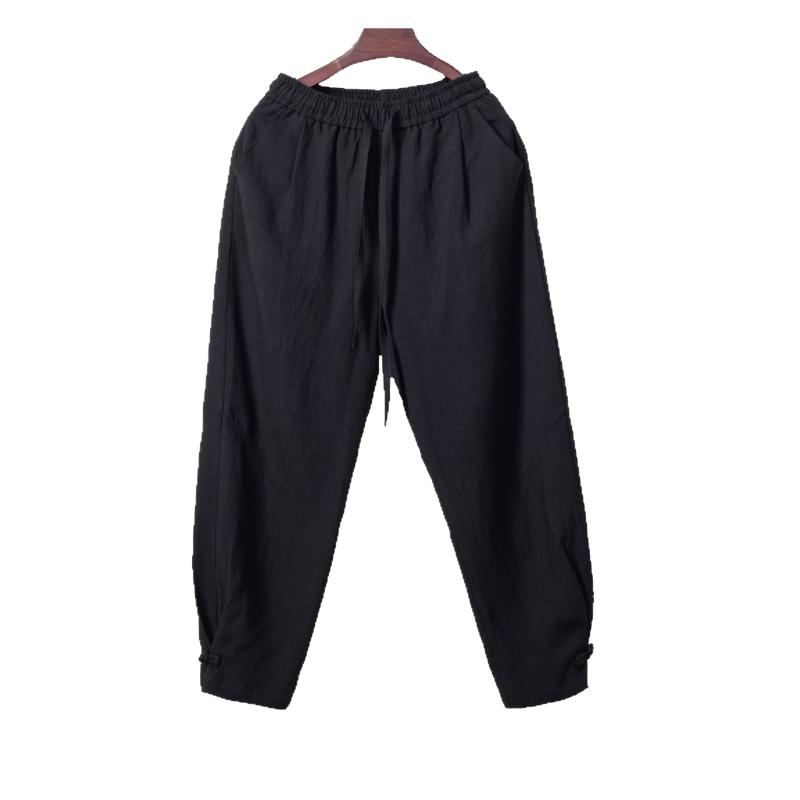 ズボン下 メンズ 成人男性用 リネンズボン下 春夏 7分丈 広広としたズボン下 冷やりとした ズボン お座敷着 お座敷御召しもの 普段使い走り 中学生 高校生 綿織物 麻 綿 無地 ゆったり 大きめ大きさ 薄っぺら
