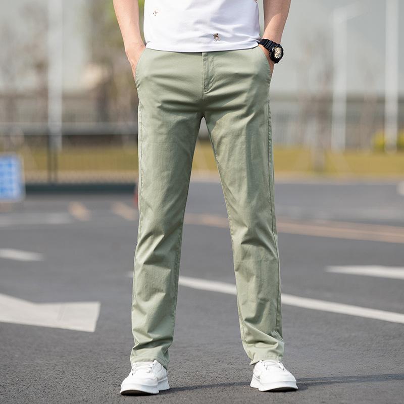 メンズ リラックスフィットパンツ 春夏 薄っぺら 馬鹿でかい大いさ 成人男性 引っ切り無い 商行為 心地好い ロングズボン下 綿 黒いこと 薄墨色緑であること 青碧