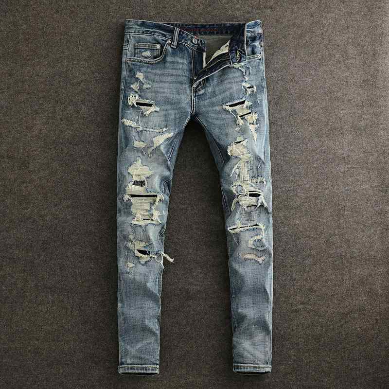 ジーンズ メンズ 不都合デニム 引っ切り無い ウォッシュ産業 心地よい アメカジ ジーパン ズボン ボトムス オール時節 青色