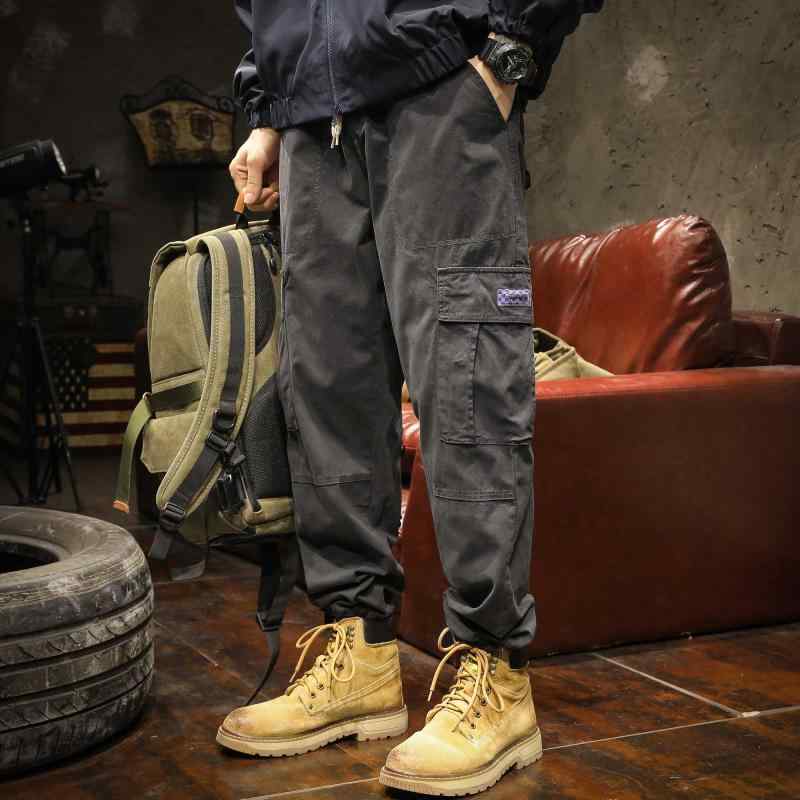 細工物ズボン下 メンズ カーゴパンツ 成人男性用 ボトムス アウトドア 難民キャンプ 耐摩耗性 ゆったり 心地よい 気が大きい大きさ 秋冬 ズボン 綿 深薄墨色 カーキ 黒