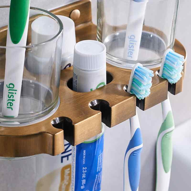 歯刷子照明ランプ 水飲み保持者 洗面設備 納める仕合わせ 軽銀アロイ 風呂場 歯みがき水飲み立て3