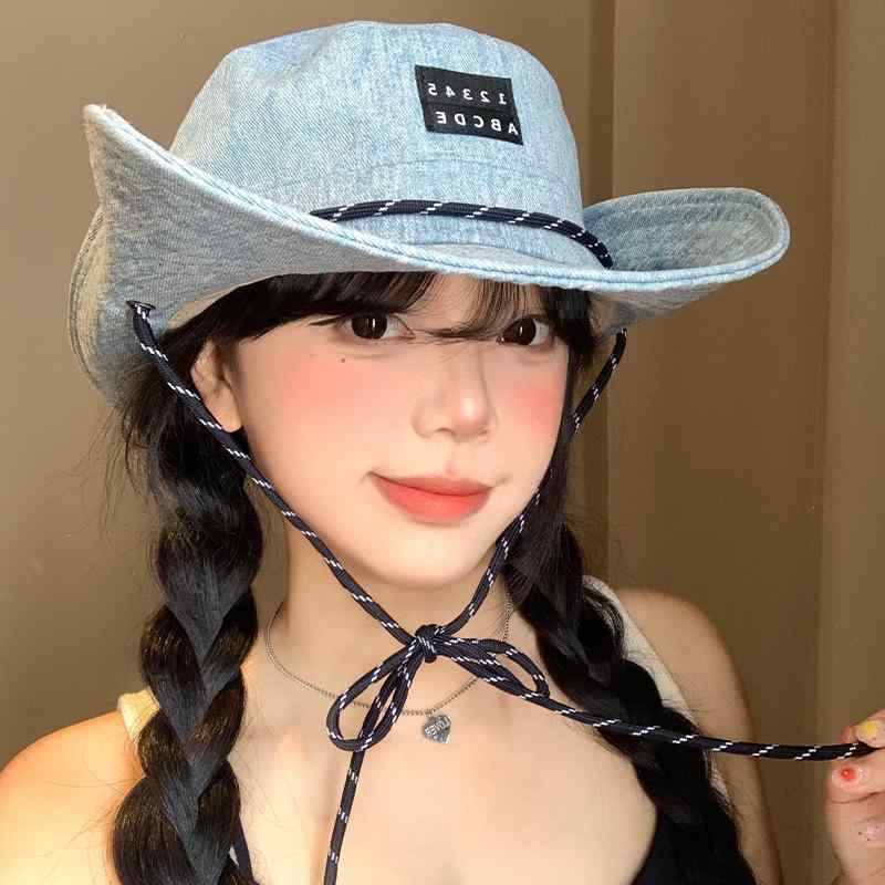 かぶり笠 レディース 漁船乗組員帽 アウトドア 遮陽 日焼押しとどめる あご紐付き ジーンズ かぶり笠 春夏 大津液 難民キャンプ 山登り3