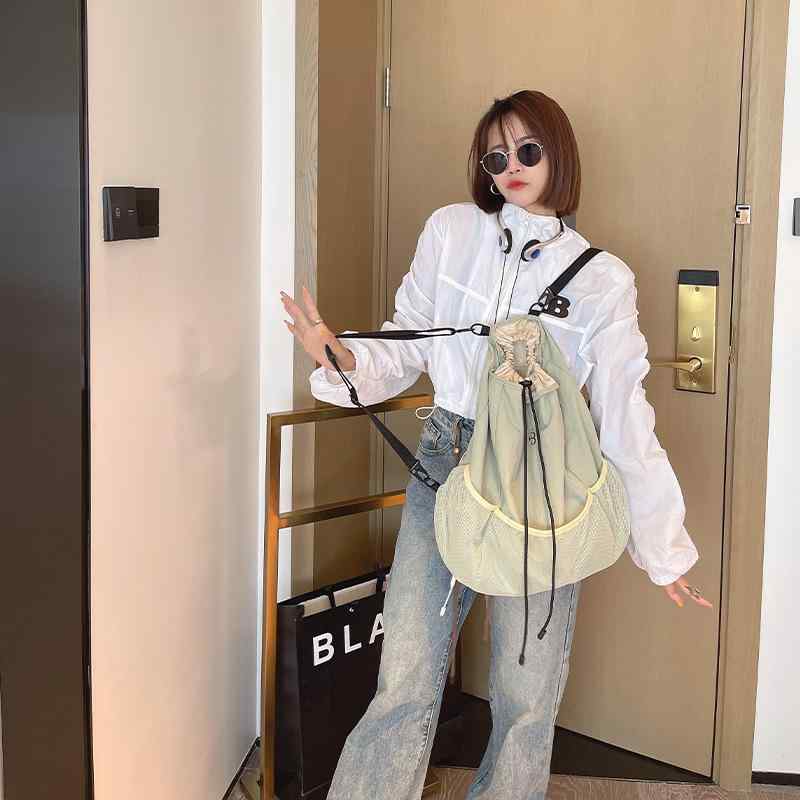 背嚢 レディース メンズ ナイロン 帆布 ドローストリング 学習者 運動競技御徒面子 体育館 御徒面子 うしろ側風呂敷き包み 軽さ 14in相応う 無地 黒いこと 緑であること 20-35L 軽さ 普段使い走り 心地よい