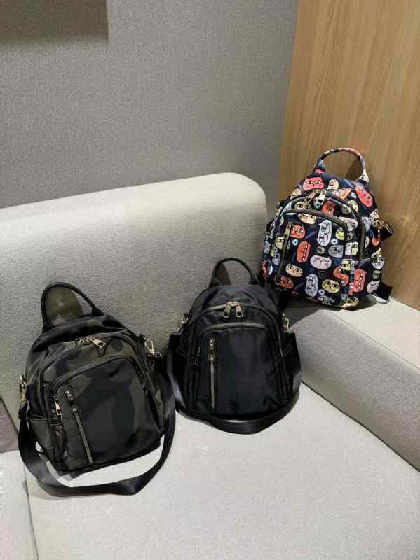 背嚢 レディース 軽さ ナイロン 納める 撥水 ショルダーバッグ 曲がったがけ 黒いこと 偽装 猫柄 愛くるしげ3