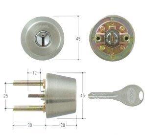 GOAL(ゴール) V18シリンダー TXタイプ 鍵 交換 取替え テール刻印37 GCY-241 TX/TDDシルバー色37~40mm(テール刻印37)|AR企画 店