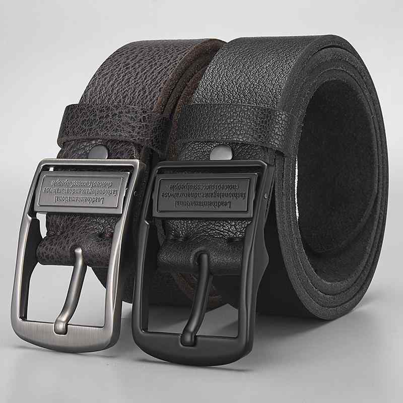 ベルト メンズ 男性用 本革 トップグレインレザー 一枚革 牛革 カジュアル ビジネス レトロ ヴィンテージ ピンバックル 合金バックル 紳士ベルト パンツベルト デイリーユース 普段使い