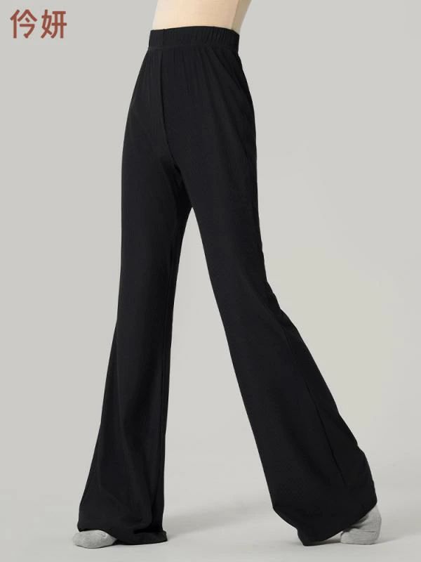 ヨガパンツ レディース 大人用 ナイロン 高伸縮 高機能 スリムフィット フレアパンツ ハイウエスト ブラック XS S M L XL XXL