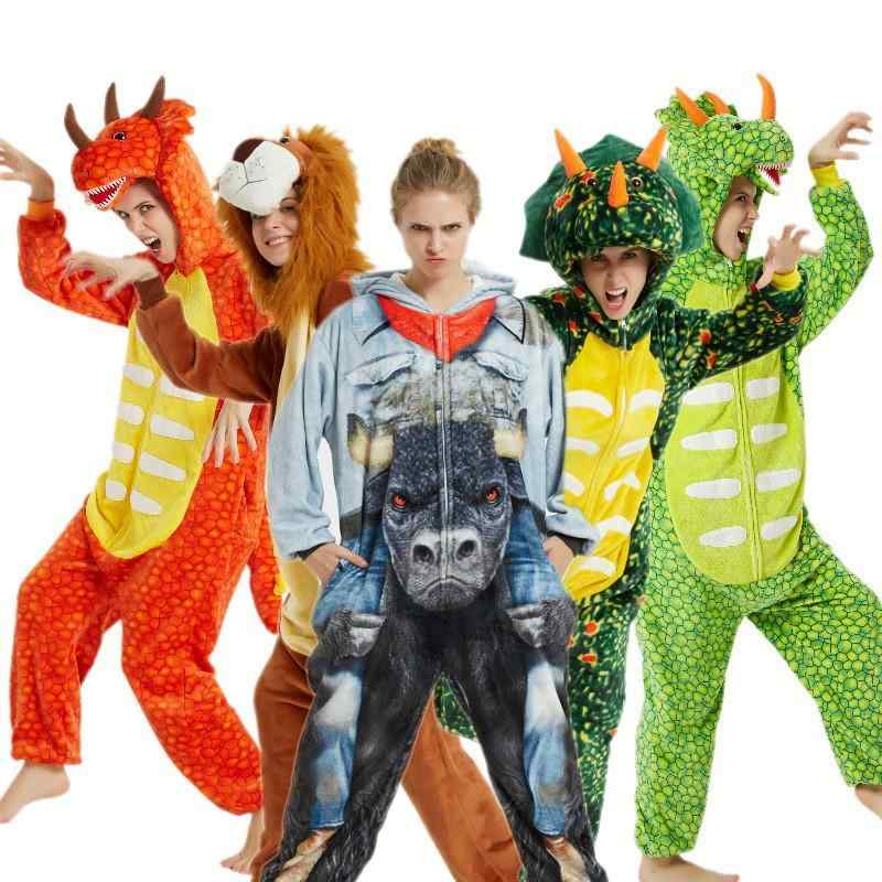 パジャマ レディース メンズ アニマル 動物 着ぐるみ フランネル 部屋着 ルームウェア S M L XL 星空 天馬 テレタビーズ 恐竜 パンダ ライオン トナカイ あったか 暖か 保温 長袖2