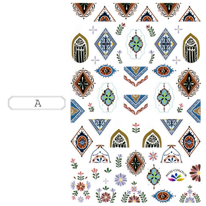 楽天市場 極薄ネイルシール ボーホー スタイル R347 348 メール便可 ネイルステッカー ネイルシール ジェル ネイル 3dネイルシール モロッカン ネイル モロッコ タイル柄 北欧 柄 エスニック ネイティブ Arknail