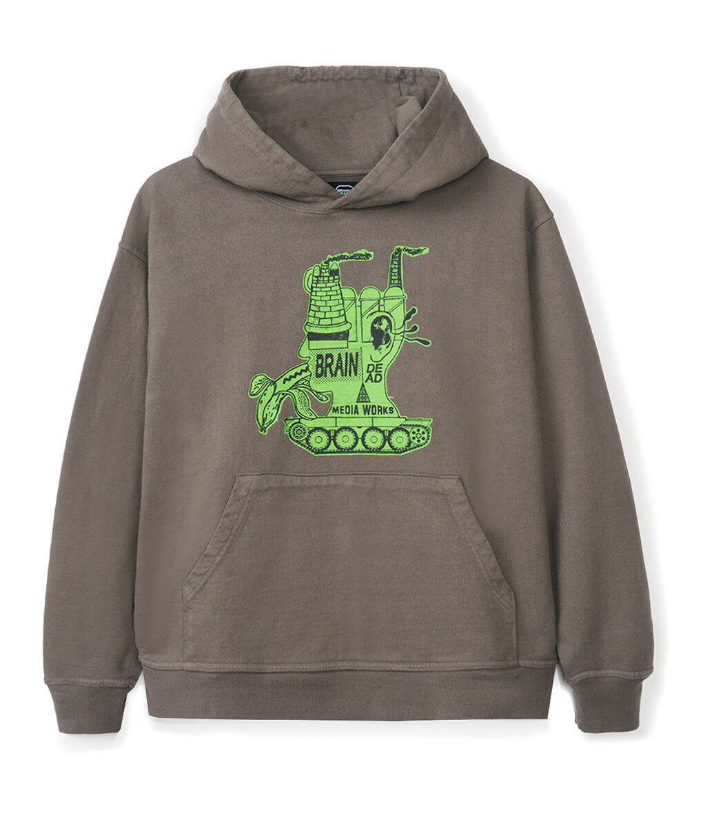 楽天市場 サマーキャンペーン Brain Dead ブレインデッド Media Works Hoodie ss メディア ワークス フーディ ブレインデッド パーカー メンズ f Noa arknets