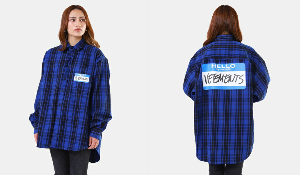 本店 VETEMENTS ヴェトモン チェックシャツ aob.adv.br