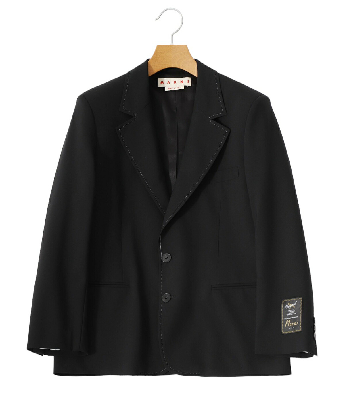 mm MARNI トップス 2点セット MARNI (マルニ) ミニロゴ モックネック ルーズシルエット 半袖 T
