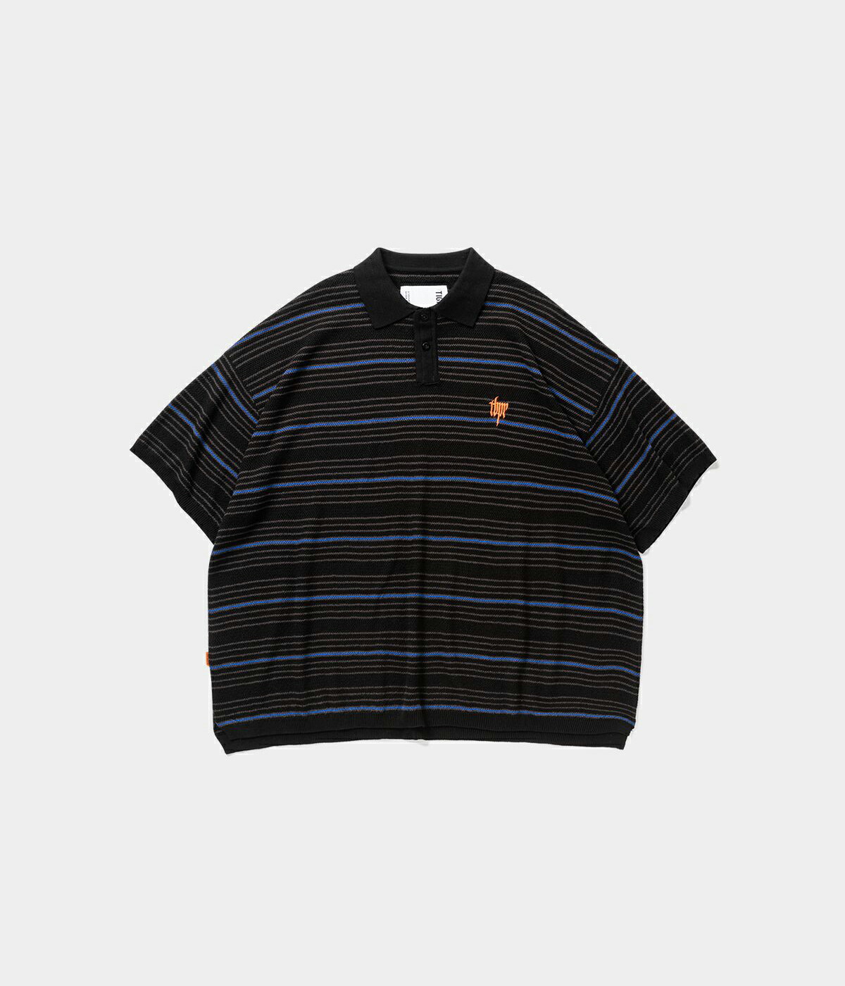 トップス TIGHTBOOTH RIDGE BORDER OPEN POLO BLACK RIDGE BORDER OPEN POLO #Black [SS25-S06] – cocorozashi