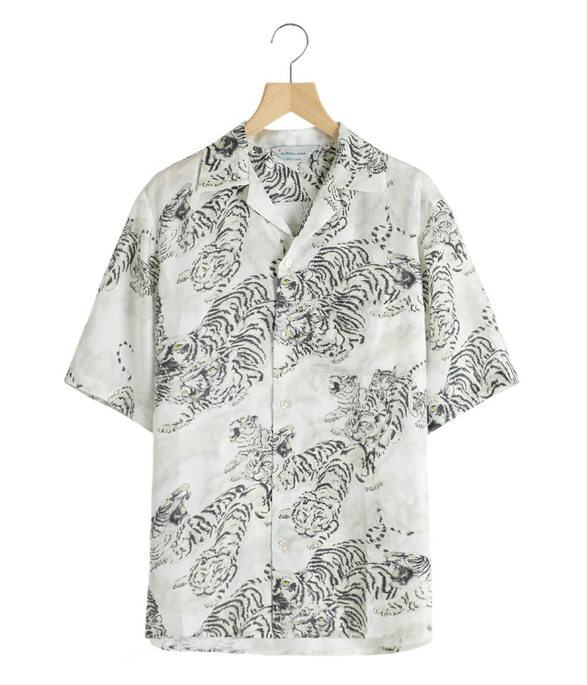 楽天市場】[送料無料]NIPOALOHA : SILK SHORT SLEEVE ALOHA SHIRT(百虎