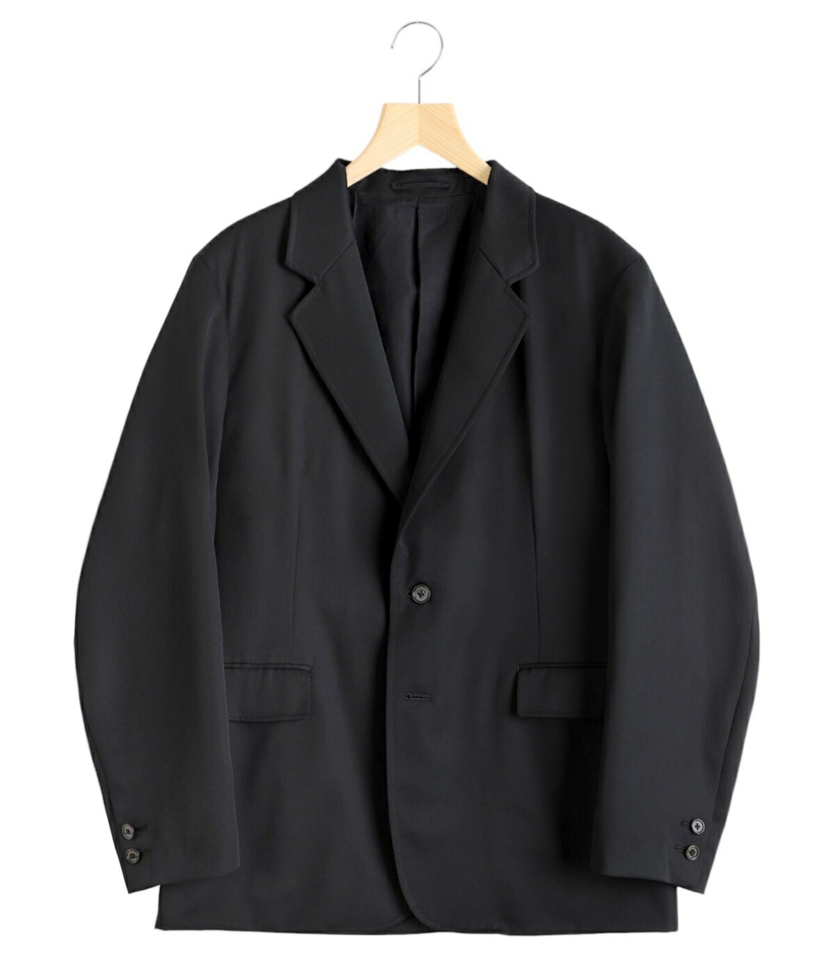 MARKAWEAR cp jacket メルトンジャケット オーガニックウールメルトン / バーシティジャケット, Black