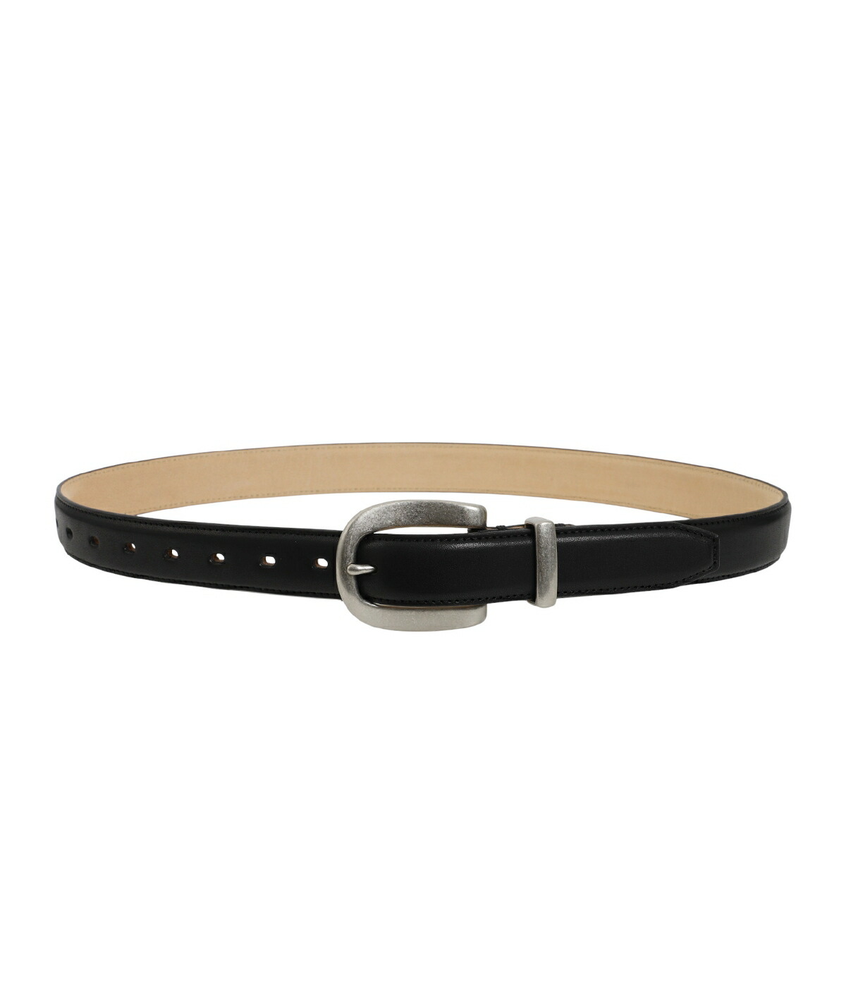 Hender Scheme ブラック レザーベルト Hender Scheme / rectangle belt (BLACK)
