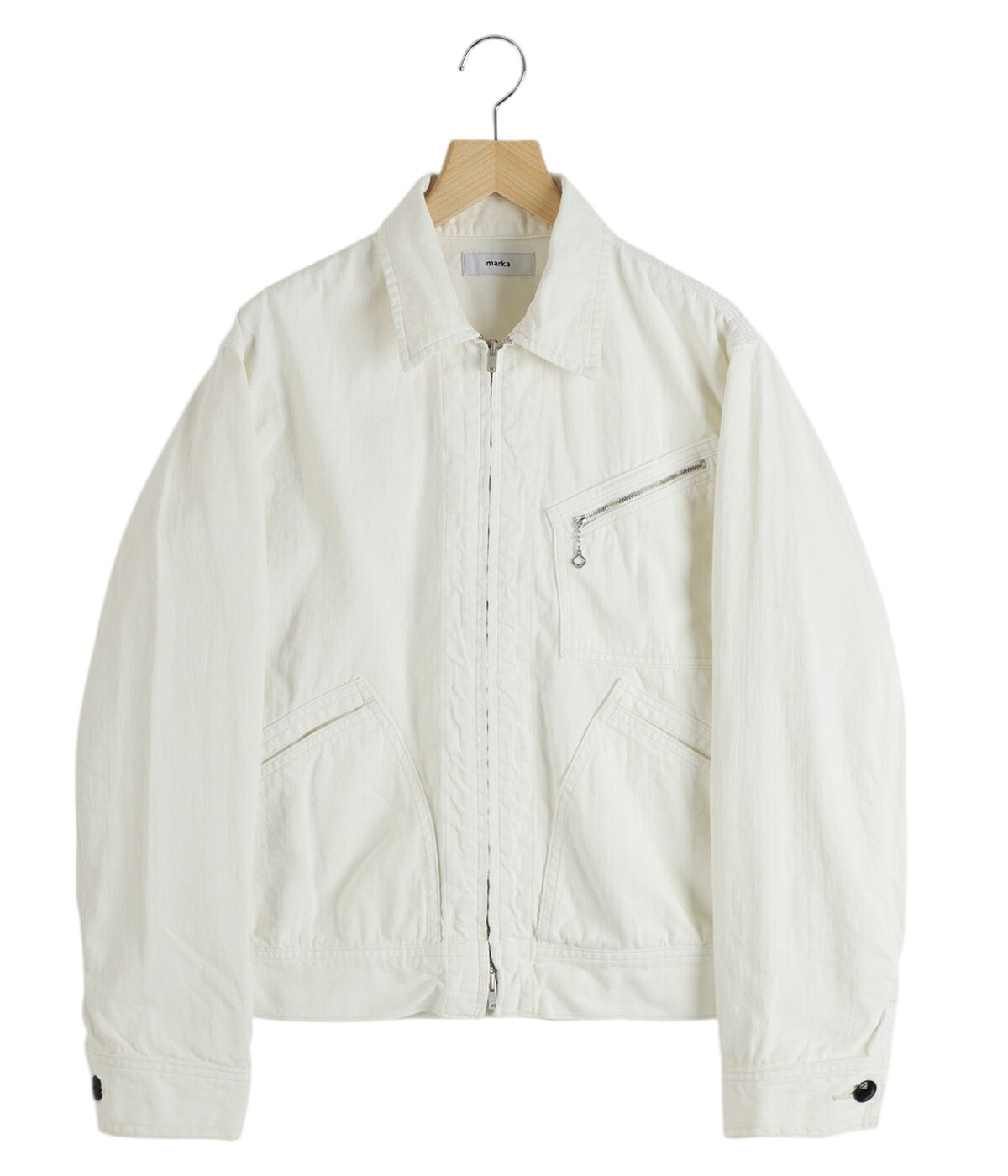 [送料無料]marka : DENIM WORK JACKET - pigment white - : M25A-11BL01C[COR][WIS]