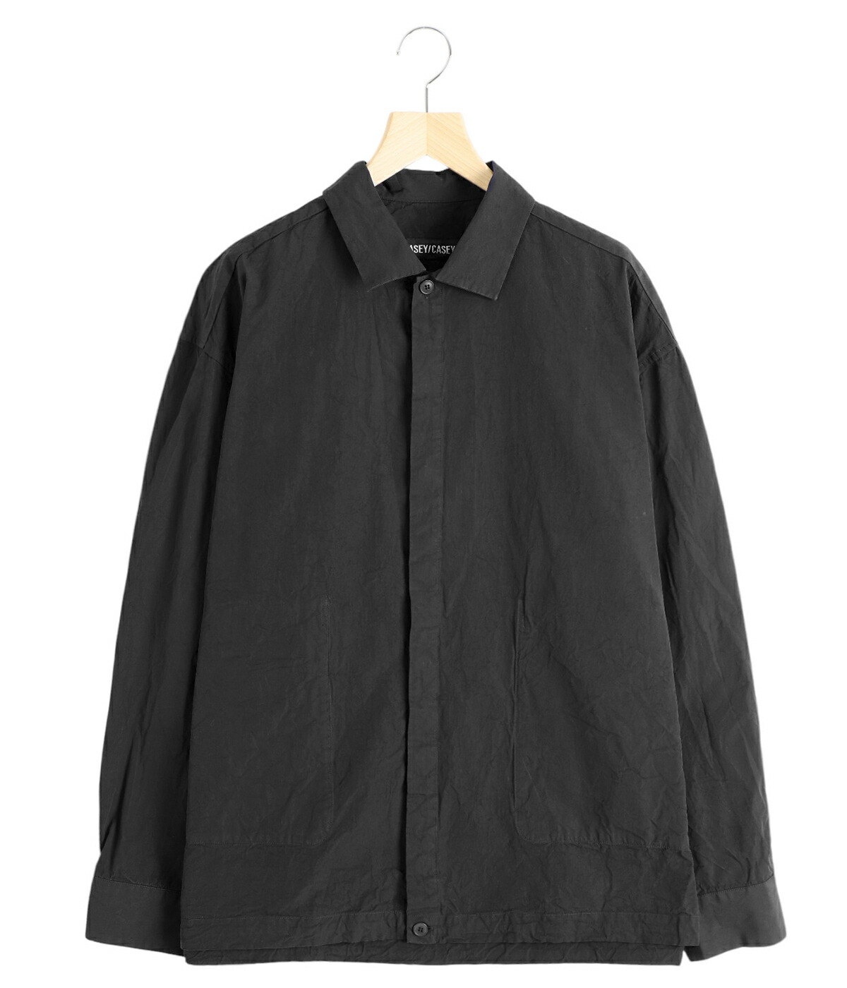 CASEY-CASEY 黒 オーバーサイズポロシャツ CASEY CASEY（ケイシーケイシー） / EQUERRE POLO / ポロシャツ