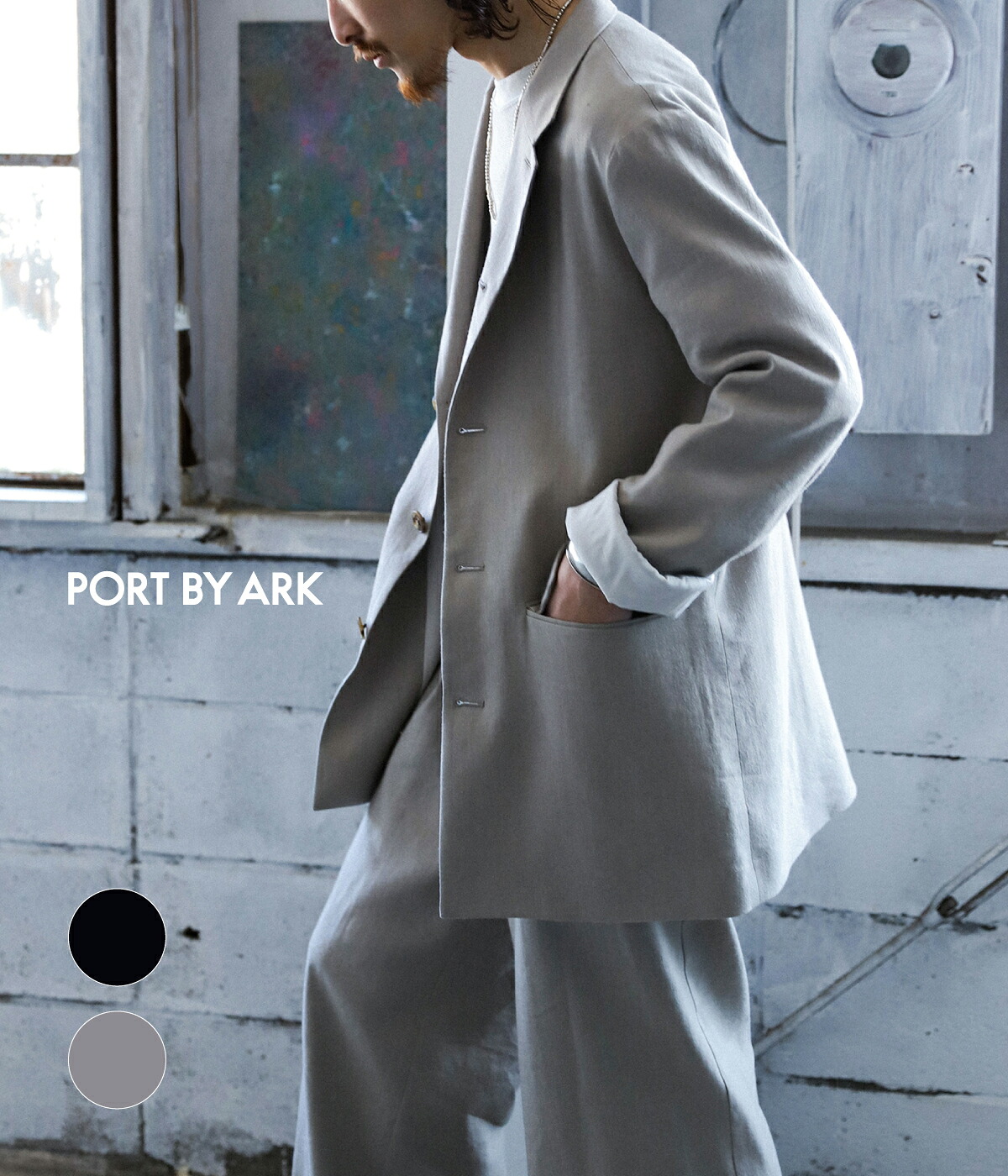 [送料無料]PORT BY ARK : Linen Wool Gabardine Jacket / 全2色 : PO17-J001[COR][BJB][D]