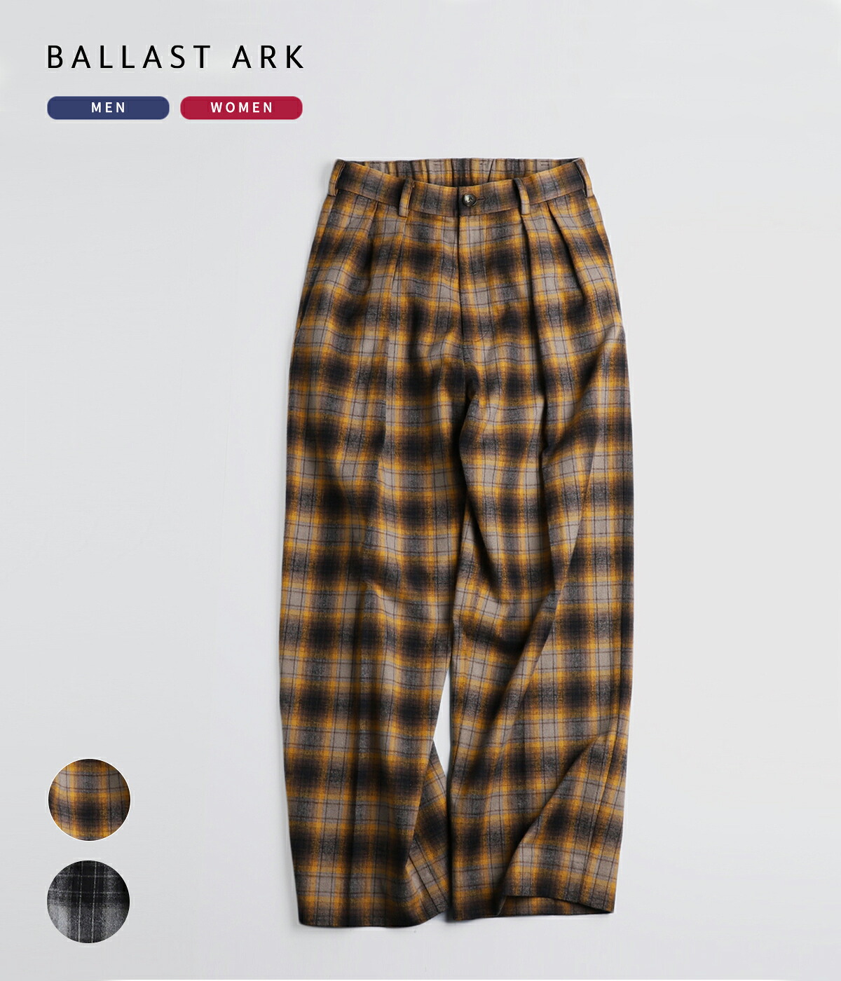 [送料無料]BALLAST ARK : Cotton Flannel Check Easy Pants / 全2色 : BA12-PT01[AST][REA]｜ＡＲＫｎｅｔｓ