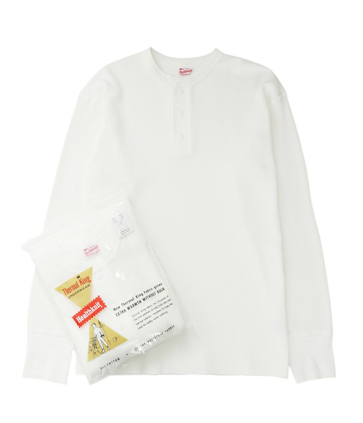 楽天市場】[送料無料]Healthknit : THERMAL KING RASCHEL HONEYCOMB