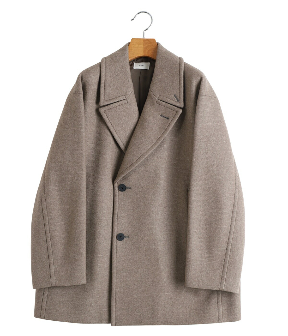 [送料無料]ATON : [レディース]SUPER 120S DOUBLE MELTON SEMI DOUBLE SHORT COAT : SCAGGW0913[DEA]