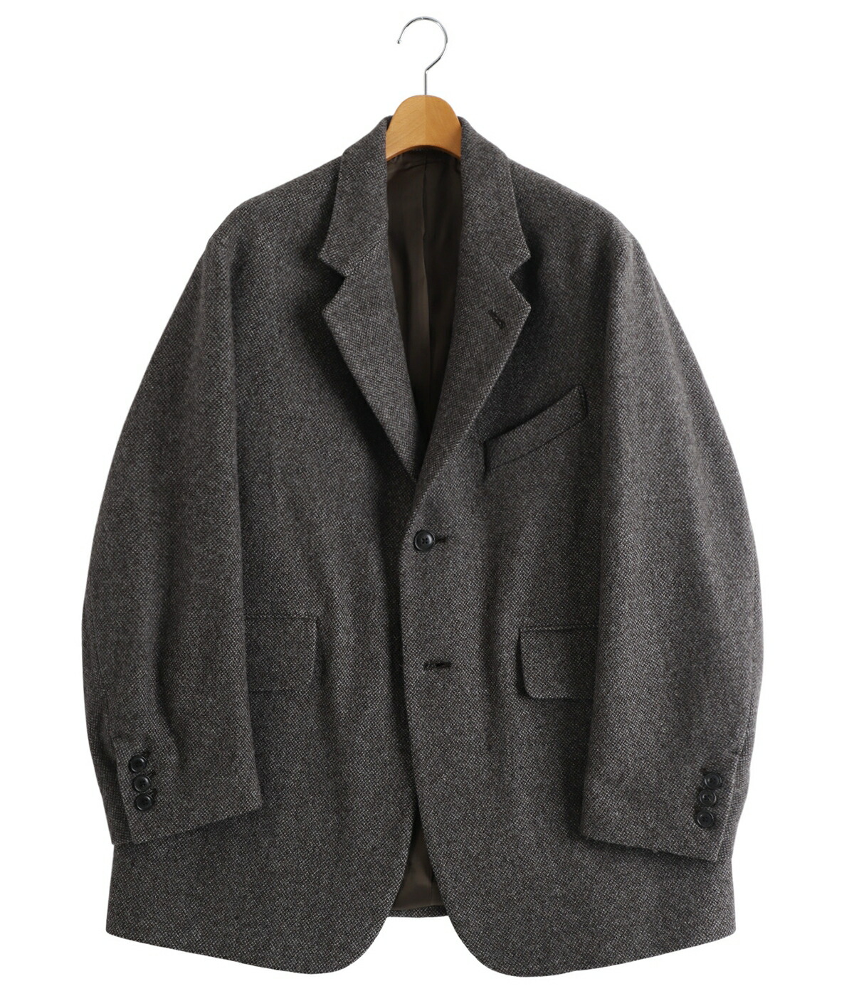 [SALE]URU : WOOL LIGHT TWEED - OVER JACKET : 25FWLT01[COR]