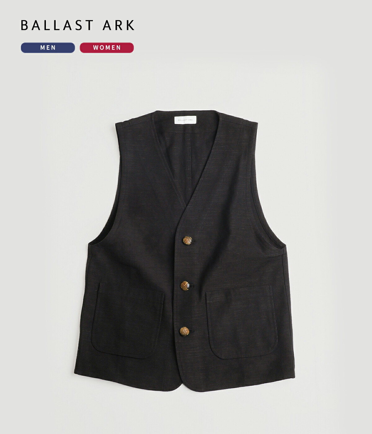 楽天市場】NASTOYS ナストイズ / 「Cotton Linen Hunting Vest / Lt