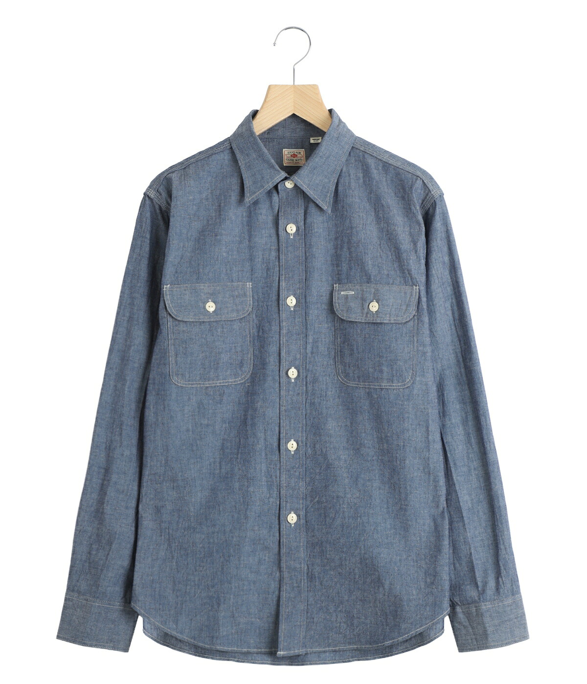 [P10倍]SUGAR CANE : BLUE CHAMBRAY L/S WORK SHIRT : SC27850[STD]