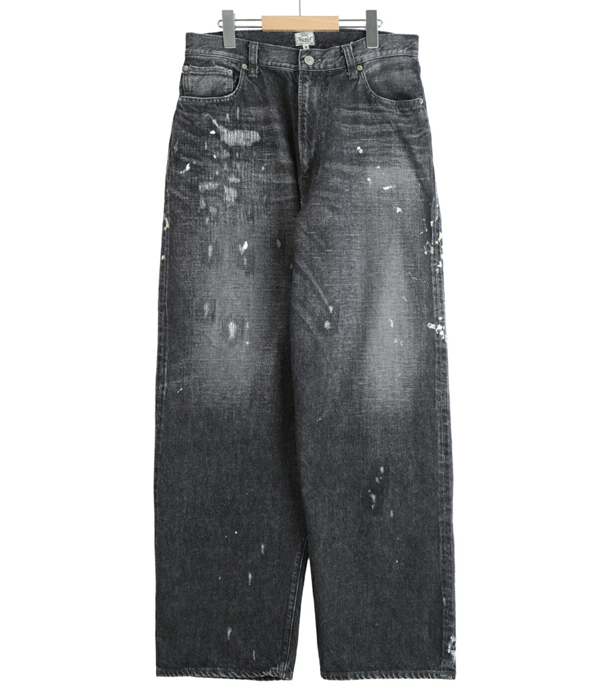[送料無料]東洋エンタープライズ GOLD : RECYCLED WASTE SUVIN COTTON YARN 14oz DENIM 5POCKET WIDE PANTS VINTAGE WASHED(ZIPPER FLY) / 全2色 : 25B-GL42579H[MUS]