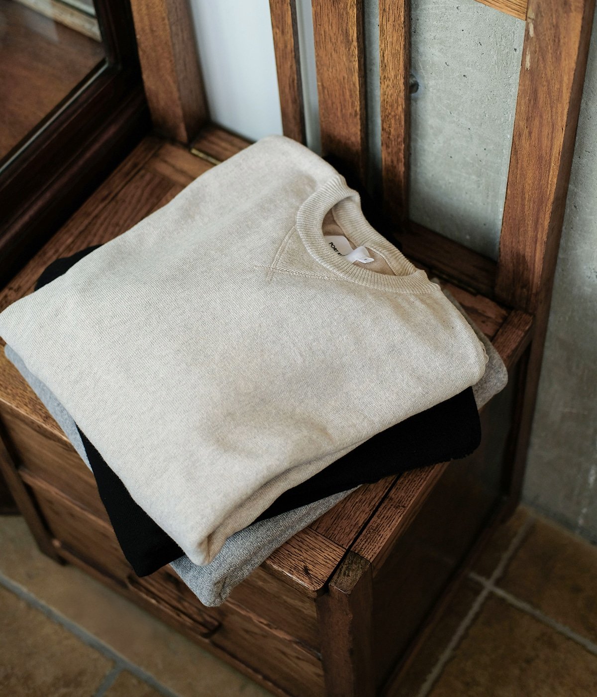 [送料無料]PORT BY ARK : Knit Sweat / 全3色 : PO19-KN02[COR][BJB]