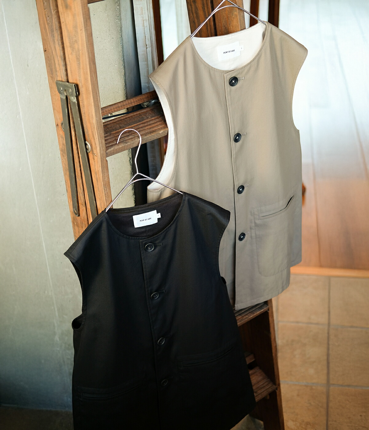 楽天市場】[送料無料]PORT BY ARK : Jerkin Vest / 全2色 : PO19-VE01