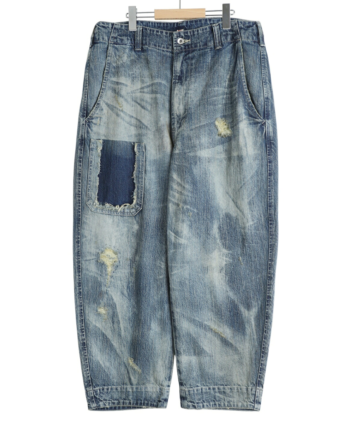 [送料無料]PORTER CLASSIC : STEINBECK DENIM POCKET PANTS VINTAGE CUSTOM : PC-005-2499[COR]