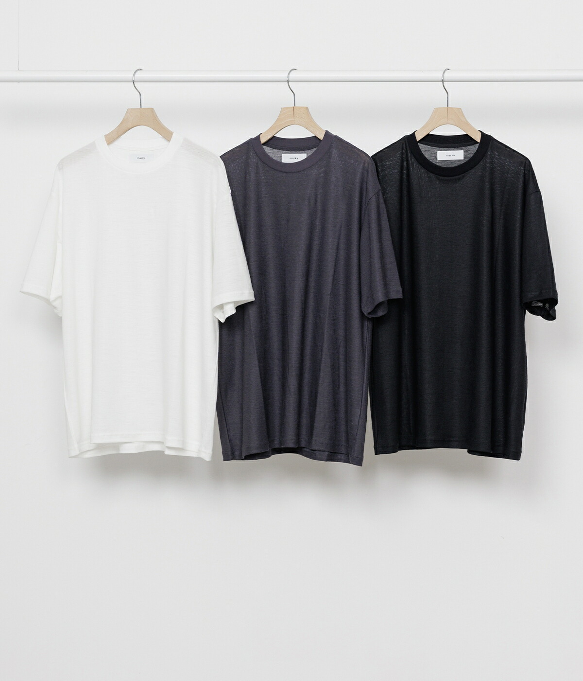 [予約商品 2026年5月～6月お届け予定]marka : CREW NECK TEE -RAMIE KNIT- 全2色 : M26B11CS03B[COR] 12,870円