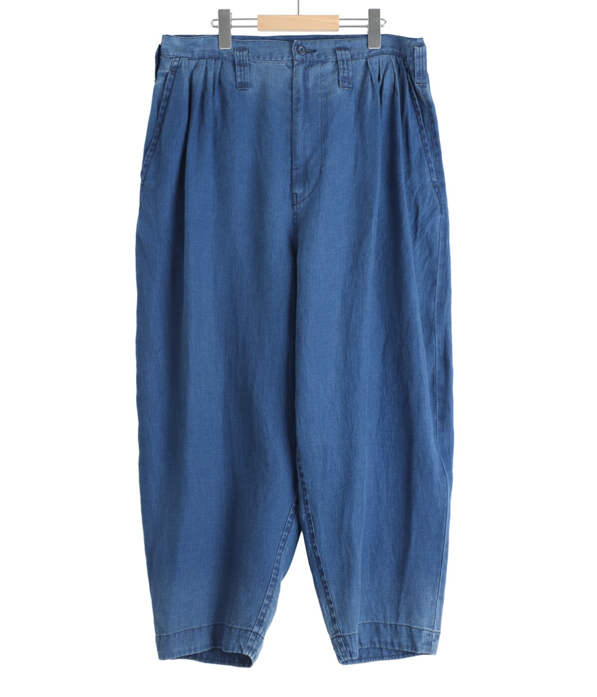 [送料無料]PORTER CLASSIC : INDIGO LINEN BEBOP PANTS : PC-021-3892[COR]