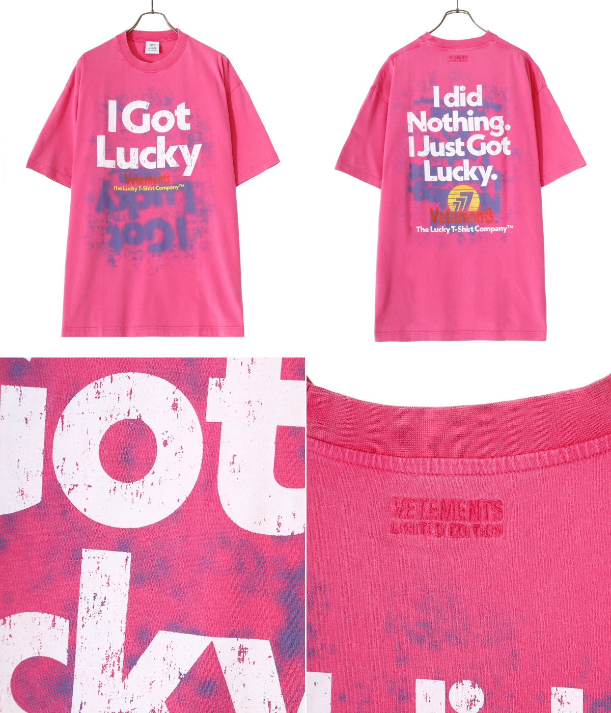 SALE／76%OFF】 VETEMENTS ヴェトモン : I GOT LUCKY T-SHIRT