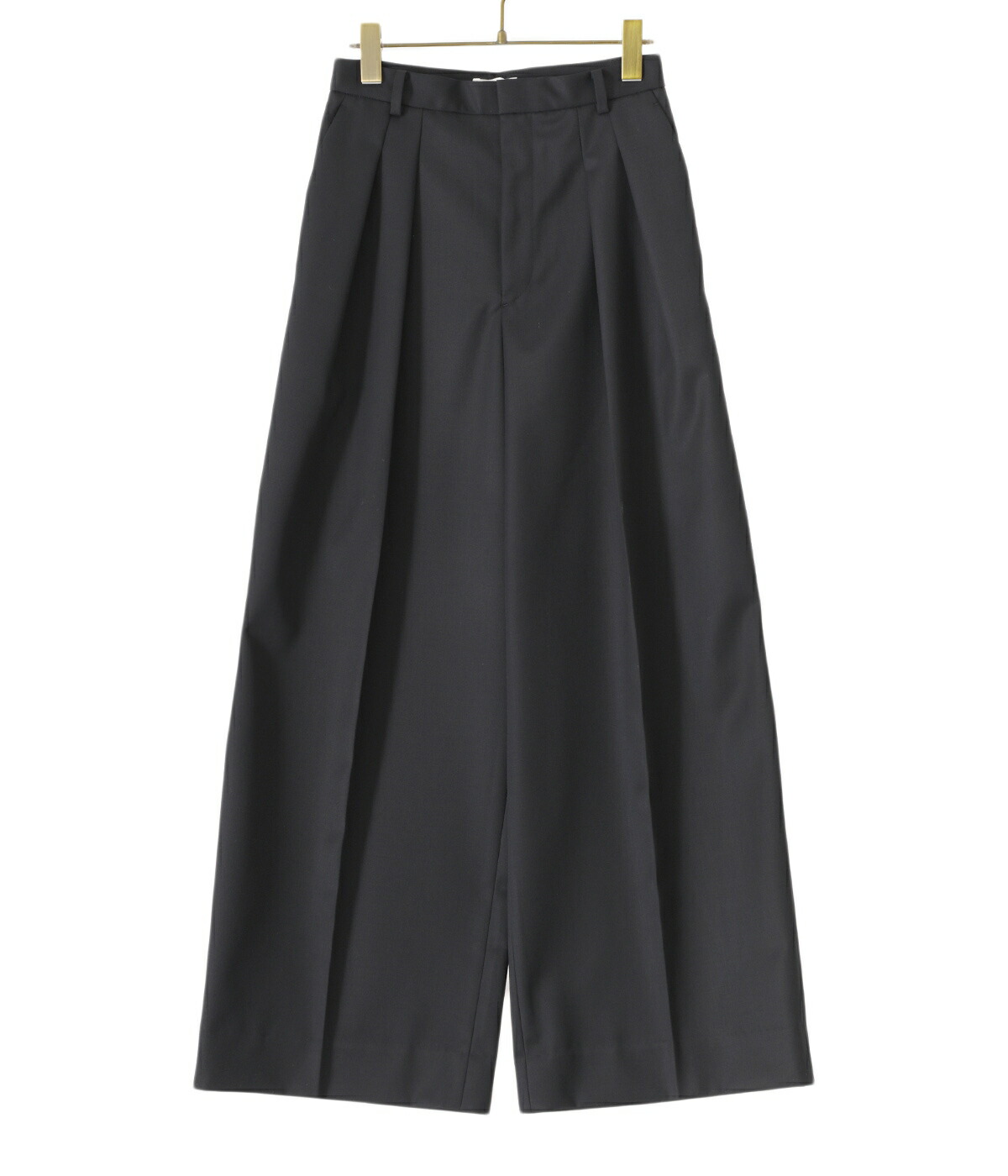 ATON / エイトン : 【レディース】COMPACT WOOL TWO TUCK WIDE PANTS / 全2色 : コンパクトウール  ツータック ワイドパンツ 2タック 春夏可 : PRAGSM0104【DEA】